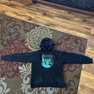 Thrasher Black Hoodie with Graphic Print